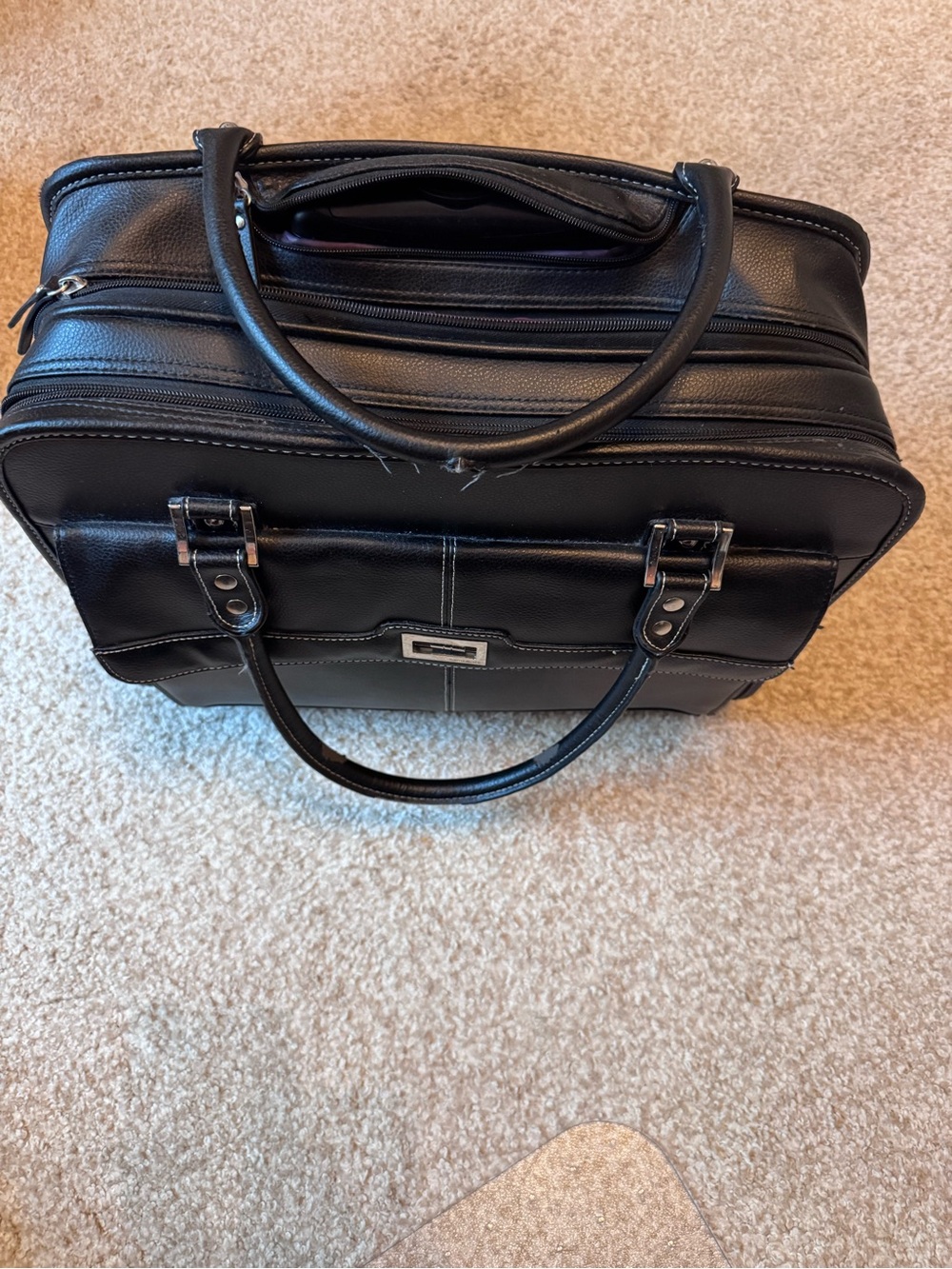 Black rolling laptop bag